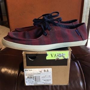 Vans Rata Vulc Surf 9.5 Maroon Blue Mens 9 1/2